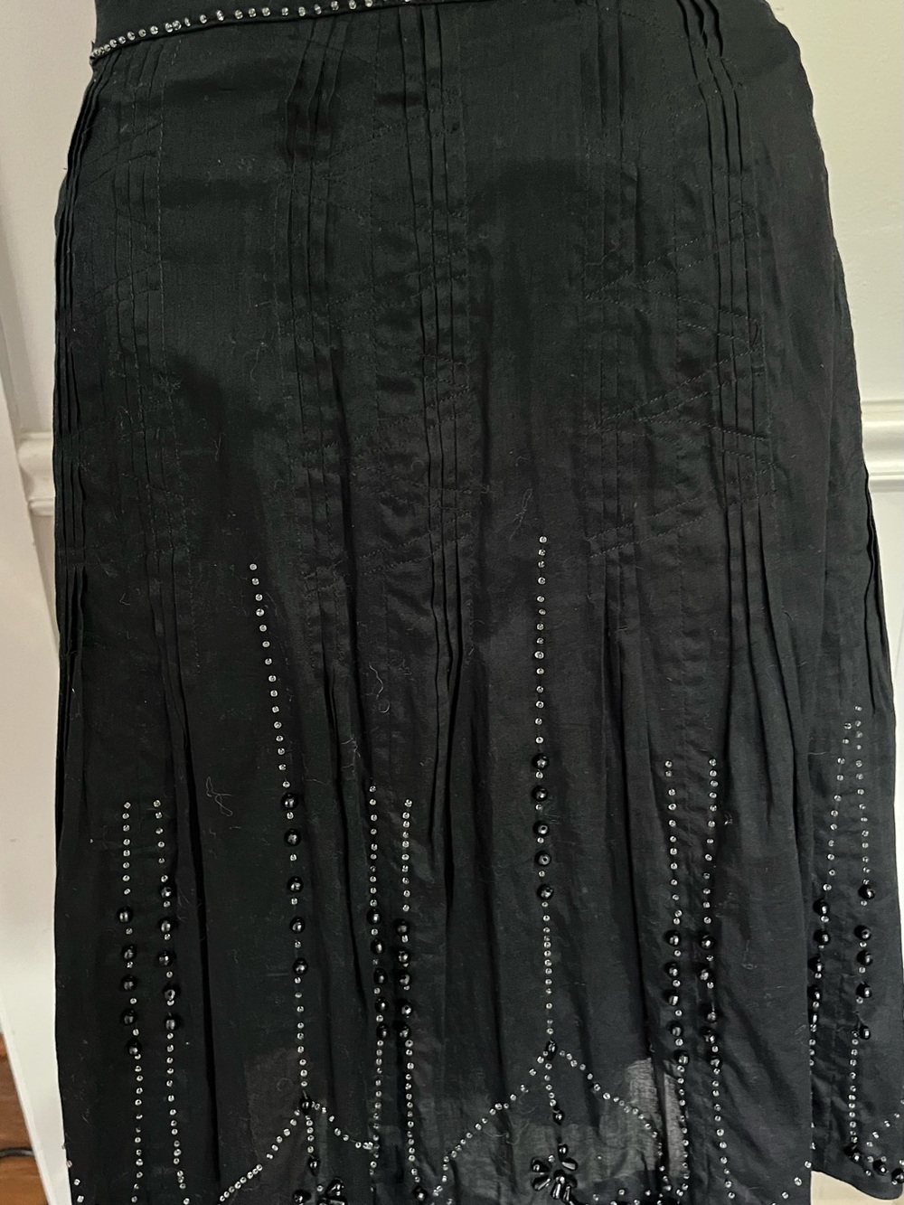 Bajo el Alma Handmade Beaded Silk Skirt